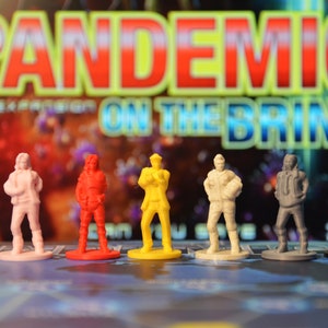 Pandemic On the Brink expansion meeples miniatures pawns tokens Bild 1