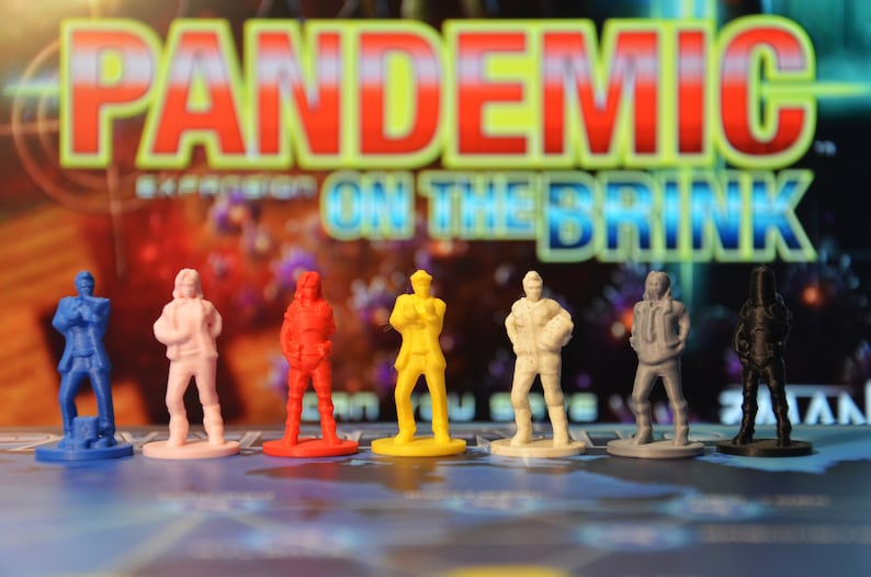 Pandemic On the Brink expansion meeples miniatures pawns tokens Bild 1