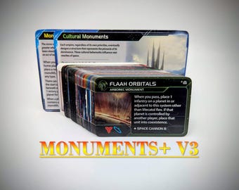Twilight Imperium Monuments V3  Discordant Stars faction reference cards Fan made expansion