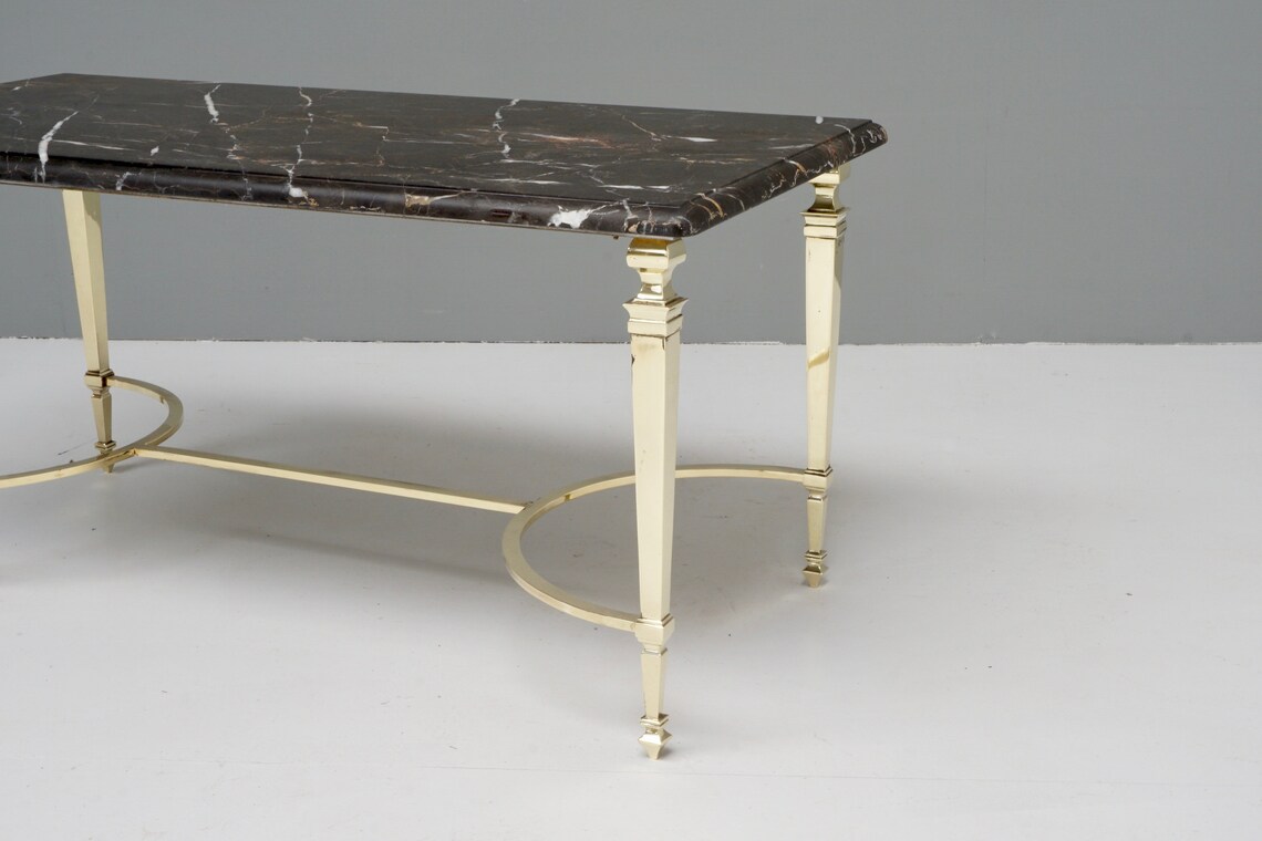 Brass Coffee Table With Marble Top - Etsy