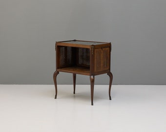 Mahogany Side Table with Green Marble Top