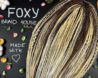 Blond Synthetic Dreadlocks and Braids, Double Ended, Boho Hair Extensions