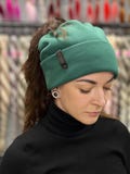 Dreadlocks Winter Beanie • Adjustable Ponytail Hat for Braids product logo