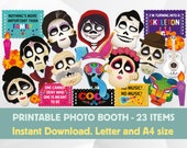 Coco Photo Booth Props Inspirated Printable, Coco Birthday Party, Day of the Dead Party, Halloween Costume