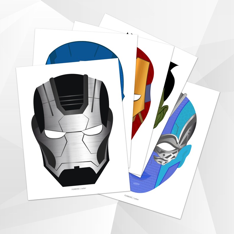 Avengers Inspirated Photo Booth Props Printable Superheroes | Etsy