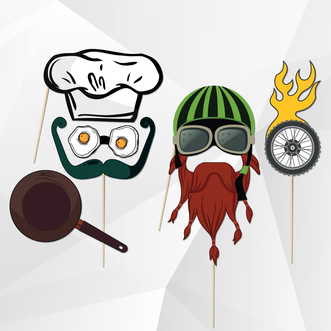 Labor Day Photo Booth Props Printable Labor Day Party Photo | Etsy