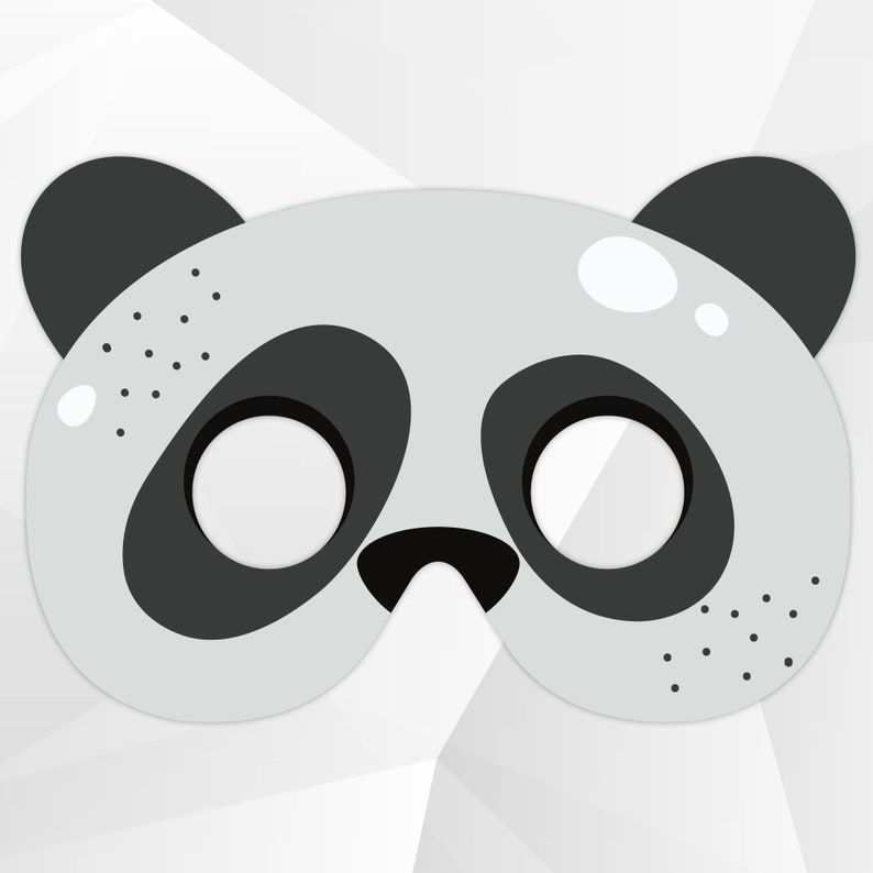 Printable Panda Mask Panda Party Props Children Panda Masks Etsy