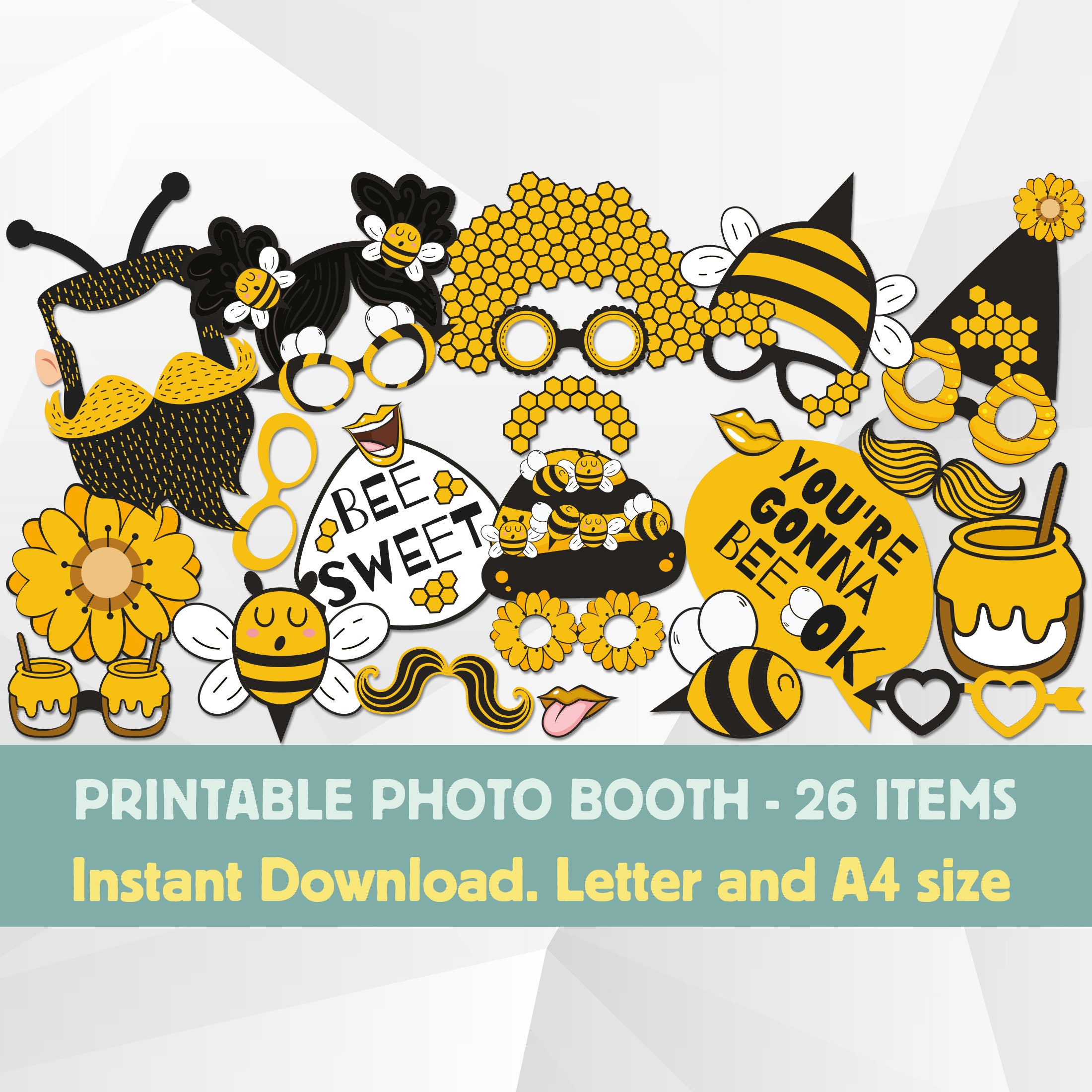 pic Bee Photo Booth Props etsy