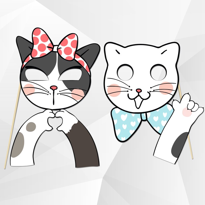 Cat Photo Booth Printable. 31 different funny kitty props Etsy