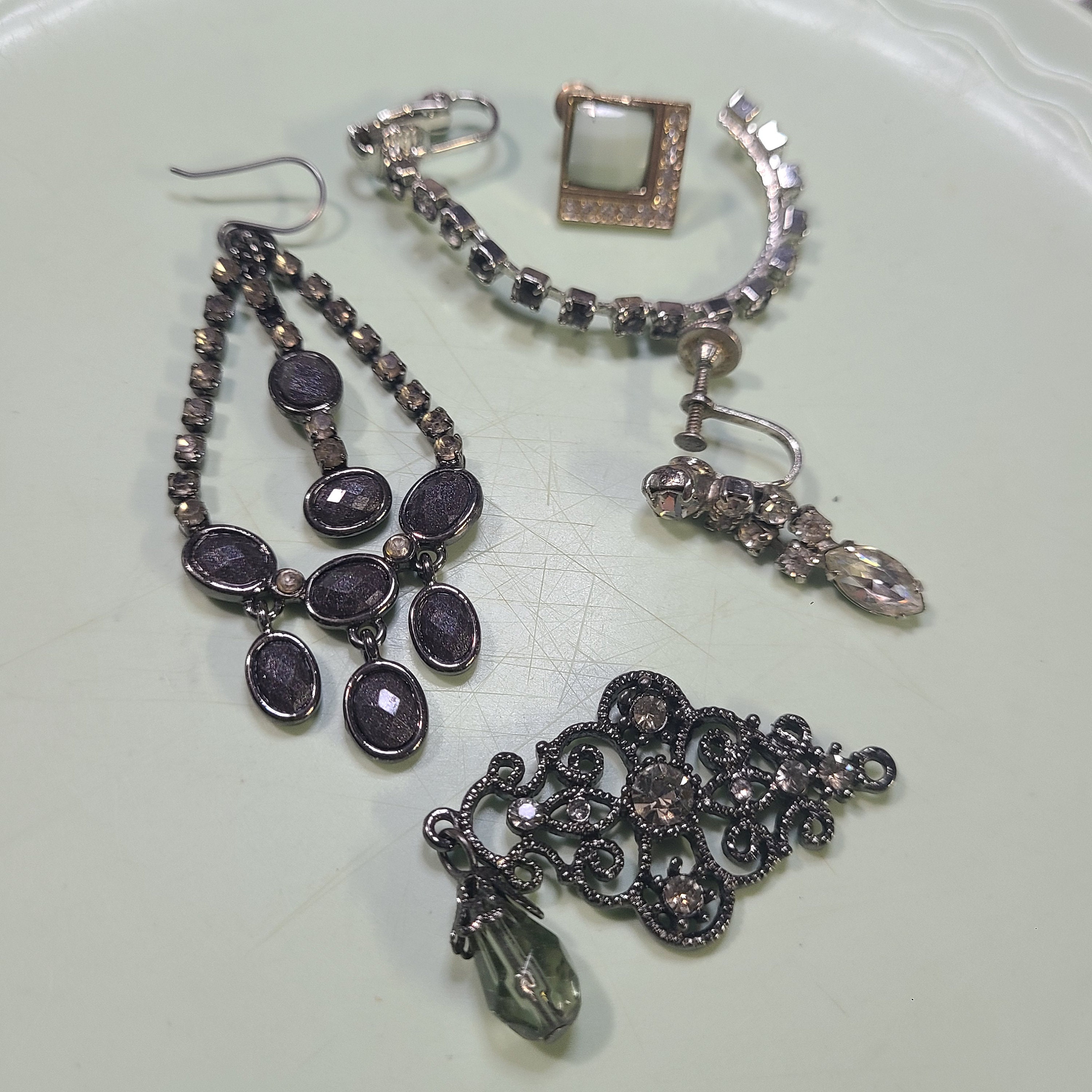 Rhinestones Craft Jewelry Lot Vintage to Now Rhinestone Craft | Etsy