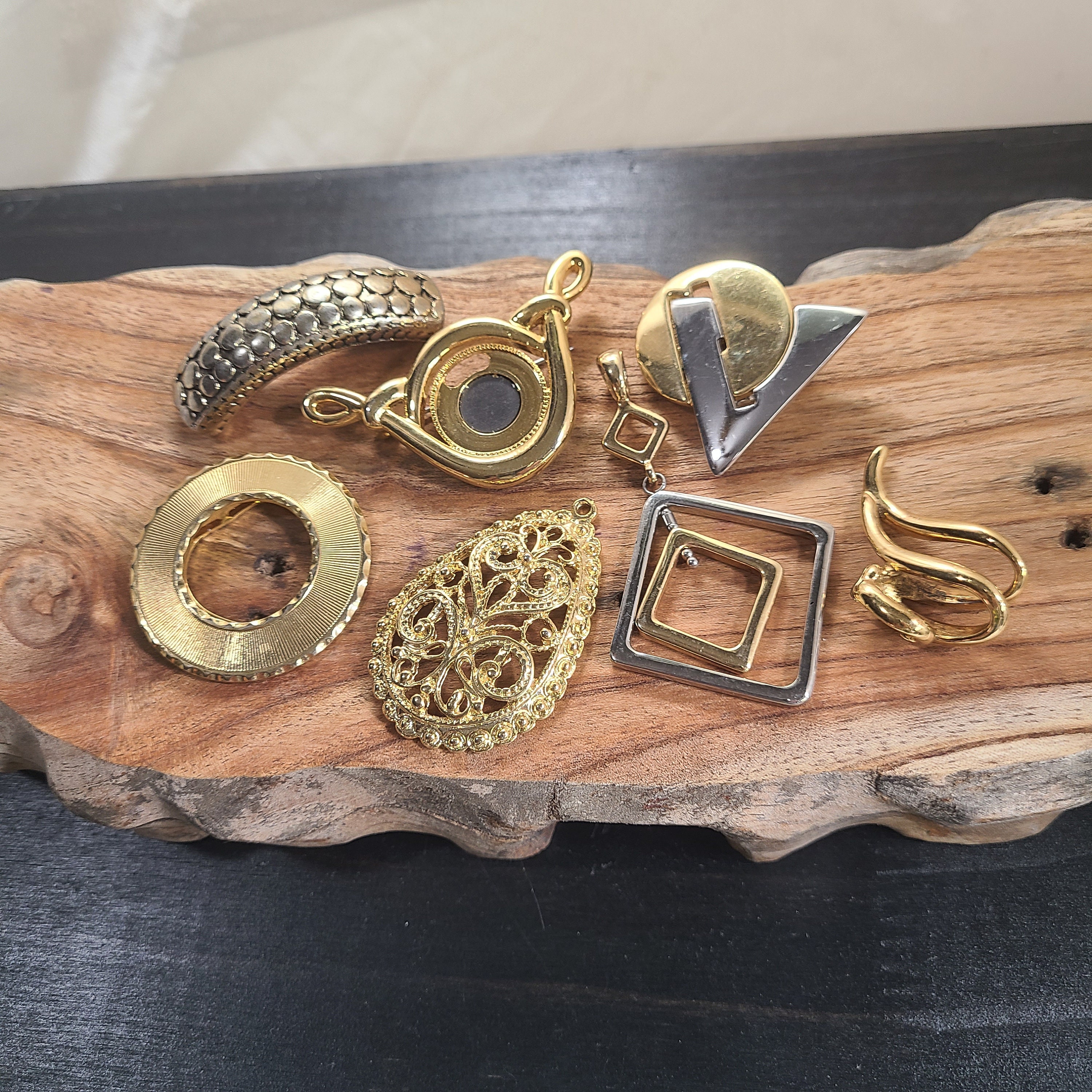 Chunky Metal Jewelry Pieces Junk Jewelry Vintage Jewelry Etsy