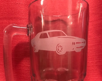 Coche clásico, regalo de coche clásico, cerveza de coche Stein, copa de vino de coche personalizada, regalo entusiasta de los coches clásicos, regalo para él, taza de coche, vaso de tiro de coche