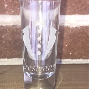 Best Man, Groomsman Gift, Groomsman Glasses, Shot Glass, Gift for Best Man, Wedding Party Gift,  Best Man Whisky Glass, Gift for Best Man