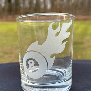 8 Ball, Flaming 8 Ball, 8 Ball Mug. Gift for Pool Player, Billiards, Gift for Billards Player, Crazy 8 Ball, Custom Billiards Gift