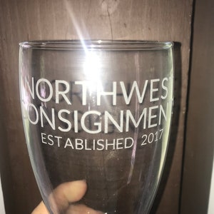 Corporate Logo Glass, Your Logo Here, Engraved Company Logo, Gift for Employees, Gift for Boss, Client Gift