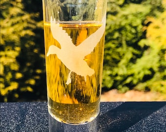 Vaso de whisky de pato, vaso de chupito de pato, regalo para cazador de patos, barware de aves acuáticas, cazador de aves acuáticas, vasos de pato, taza de vidrio, vaso de pato, cazador
