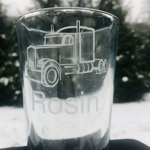 Custom Semi Truck Driver Gift, Gift for Truck Driver, Big Rig Glass, Semi-Truck Glass, Gift for Trucker, Custom Beer Mug, Big Rig, Trucker
