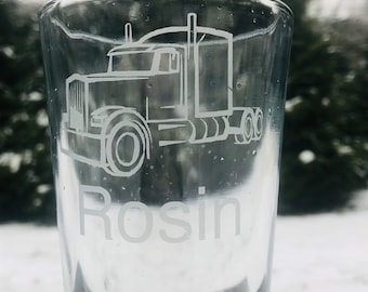 Custom Semi Truck Driver Gift, Gift for Truck Driver, Big Rig Glass, Semi-Truck Glass, Gift for Trucker, Custom Beer Mug, Big Rig, Trucker