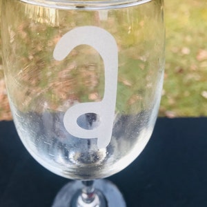 Personalized Glass with Initial, Etched Whisky Glass, Pint Glass With Initial
