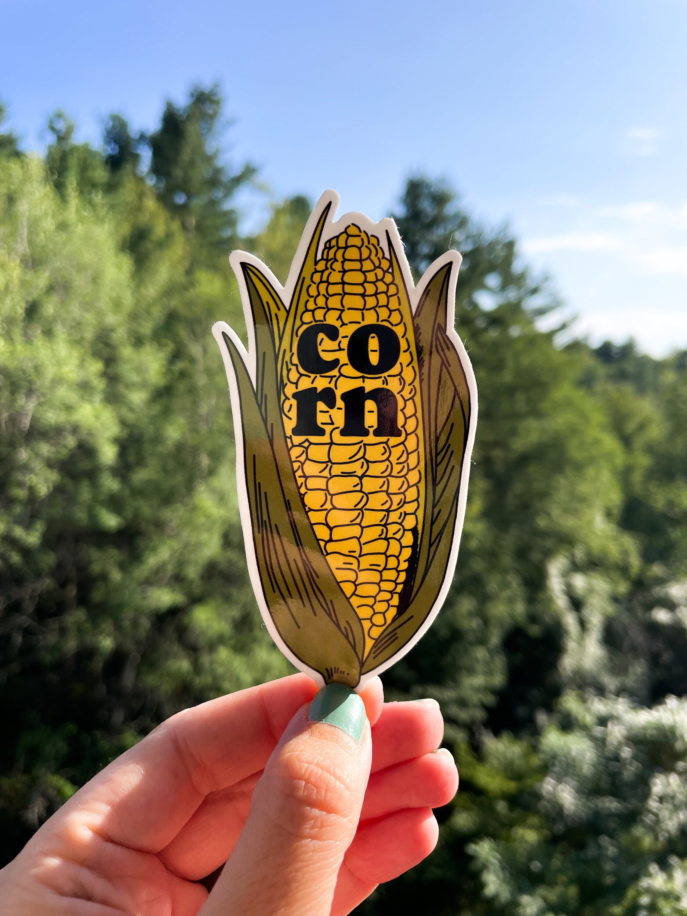 Corn Cob Sticker Corn on the Cob Vinyl Sticker - Weatherproof Laptop Decal - Etsy