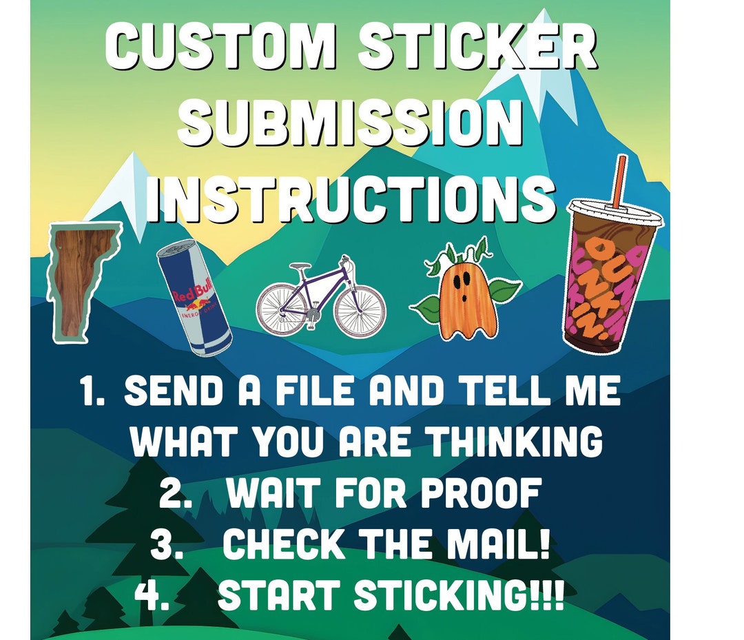 Weatherproof Custom Stickers Handmade Custom Stickers - Weatherproof - Your Design - Etsy