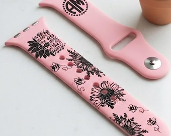 Apple Watch Band, Silicone Strap with Custom Logo Engraving
