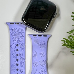 Cinturino per Apple Watch con incisione Disney Snacks, cinturino personalizzato per Apple Watch, cinturino per Apple Watch, cinturino per Apple Watch da donna, cinturino per orologio