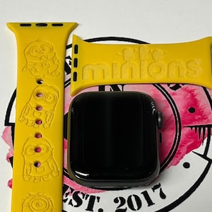 Cinturino Apple Watch inciso Minions, cinturino personalizzato, cinturino Apple Watch, cinturino Apple Watch per donna, cinturino per orologio