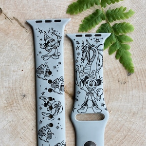 Mickey and Friends Engraved Apple Watch Band, Personalized Watch Band, Apple Watch Band, Apple Watch Band for Women, Watch Band