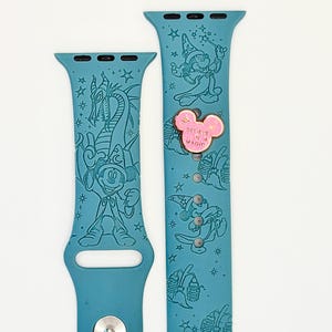 Fantasy Inspired Apple Watch Band Engraved Silicone Believe In Magic Gift