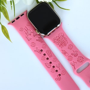 Cinturino per Apple Watch con incisione Disney Snacks, cinturino personalizzato per Apple Watch, cinturino per Apple Watch, cinturino per Apple Watch da donna, cinturino per orologio