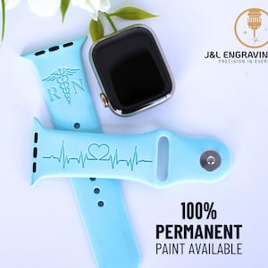 Engraved Medical Apple Watch Band, Registered Nurse Personalized Watch Band, Apple Watch Band, Apple Watch Band for Women, Watch Band
