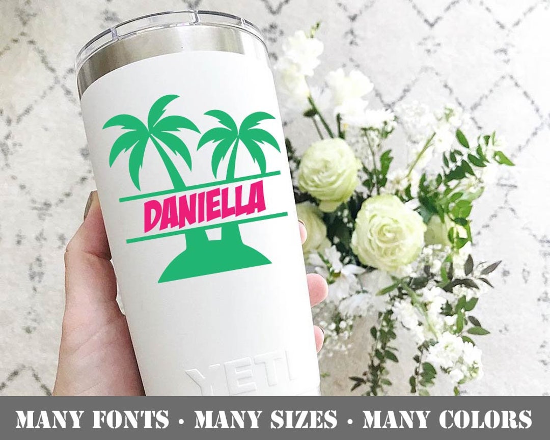 Palm Tree Decal for Tumbler, Palm Tree Yeti Sticker, Palm Tree Yeti Cup