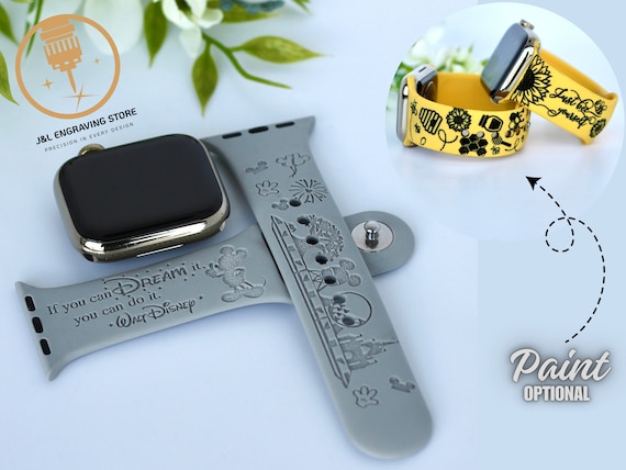 Disney Parks Monorail Engraved Apple Watch Band Personalized