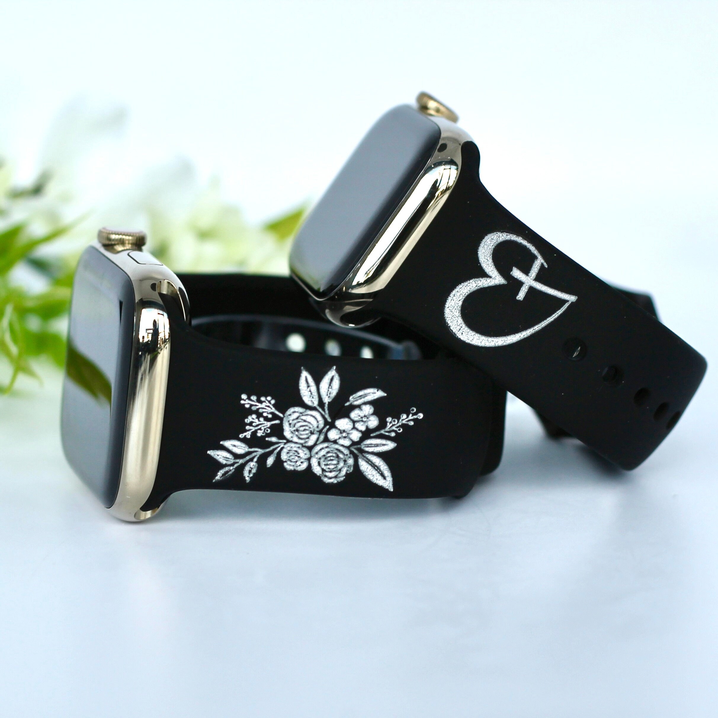 Engraved Cross Watch Band compatible with Apple Watch Christian personalized custom religious messages bracelet for Apple Watch all series