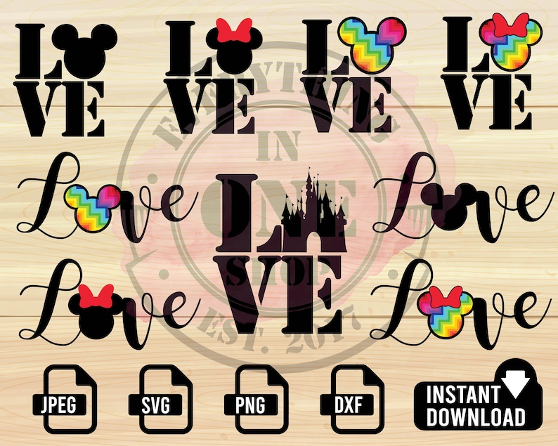 Download DISNEY Love SVG Love Disney svg Love LBGTQ svg Disney | Etsy
