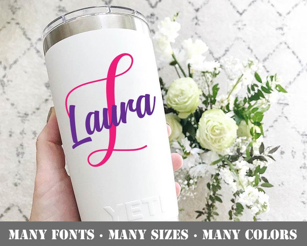 Personalized Name Decal: Custom Vinyl Sticker for Tumblers, Planners - Etsy
