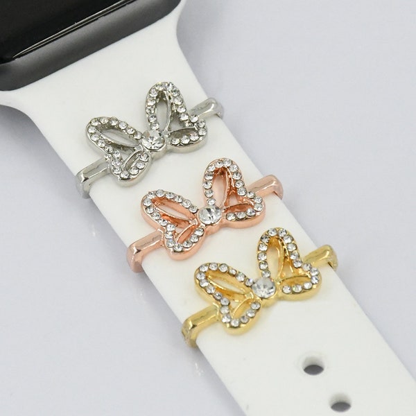 Minnie Bow Stackable Watch Band Bar, Disney Watch Strap Slider Charm, Disney Apple Watch Band, Fitbit Band Charm, MagicBand Charm