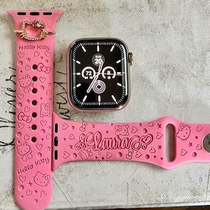 Cute Cat Bracelet for Apple Watch Kawaii Watch Band Pretty Cat Band Cat and Friends Watch Band Hello Cat Custom Bracelet