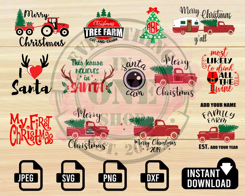 Download Christmas Svg Pack Merry Christmas Svg Old Truck Svg Etsy