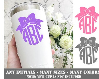 Monogram Sticker | Monogram Decal for Yeti Tumbler | Vinyl Monogram Decal | Monogram Decal | Monogram Decal for Tumbler | Monogram