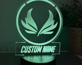 Over Watch personalized hero LED blade lamp