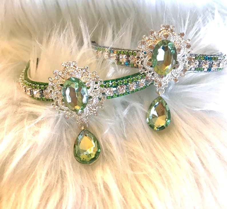 Peridot Green Victorian Aurora  Dew Drop  Bling Crystal image 1