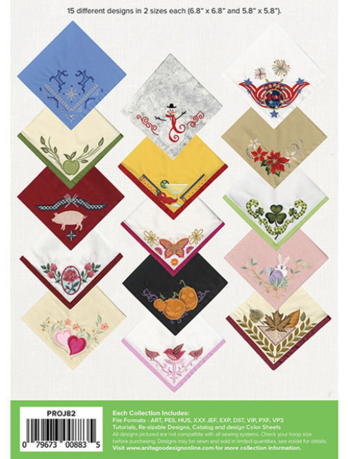 Seasonal Napkin Corners Anita Goodesign Machine Embroidery Etsy