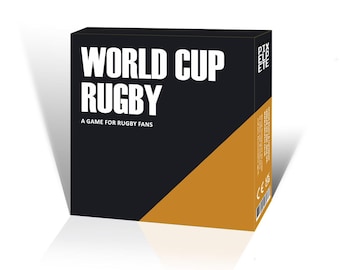 Wereldbeker rugbysportspel voor rugbyfans met 50 vraagkaarten en een Who's Who-ronde op elke kaart!
