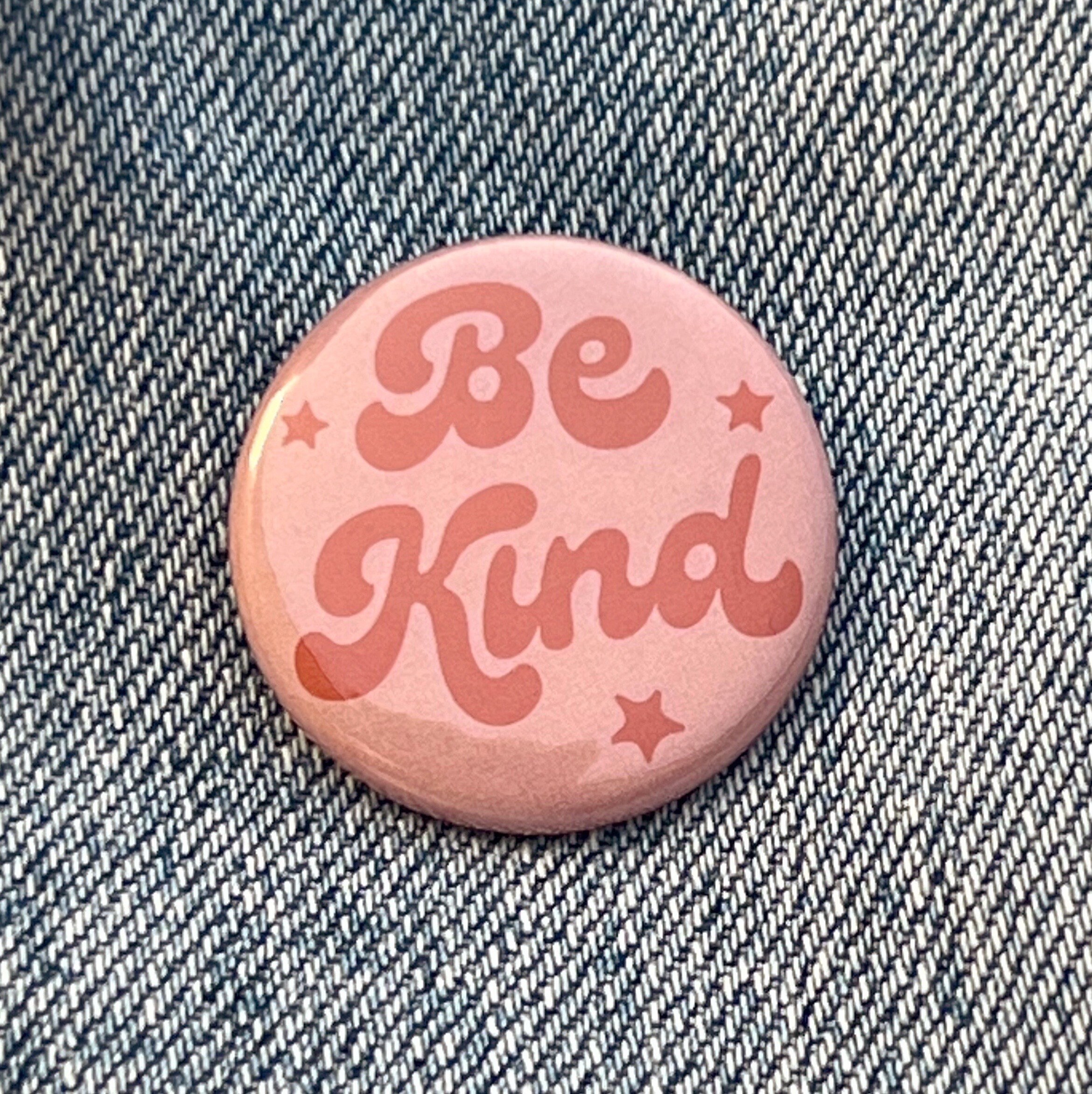Be Kind Button Pin, Pack of 5 - Positive Affirmation Pins ...