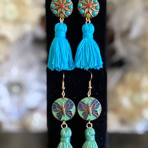 Tassel Earrings with Charms