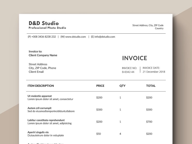 personal invoice template freelancer invoice photographer invoice ms word invoice minimal invoice simple invoice template invoice personal