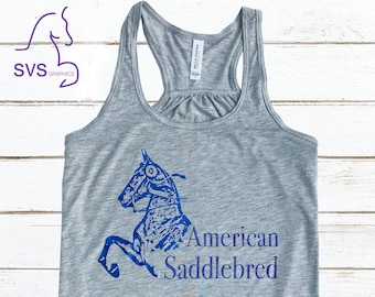 Huntseat/Saddleseat Blue Ribbon Arabian, Saddlebred or Morgan Horse Tank Top