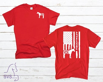 Appaloosa, Paint Horse, Thoroughbred, Cowgirl, Quarter Horse U.S.A Flag Shirt